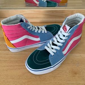 Vans color block high tops